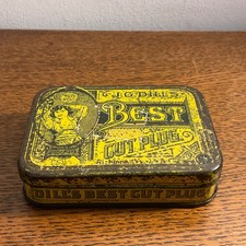 Antiques.J.G Dills   Best Cut Plug Pocket Tobacco Tin In VGC
