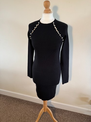 Ladies quiz black dress with - quiz,