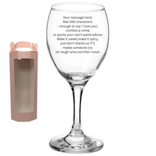 Personalised Wine Glass – Custom Engraved with Your Message, Gift for Any Occasi