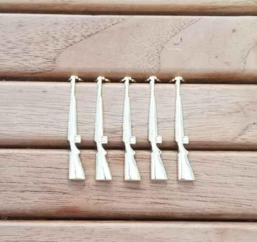Gold plated rifle pen clip - 5,