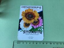 Chrysanthemum Painted Daisy Merry Mixture  Vintage Empty Seed Packet   Ref 49478