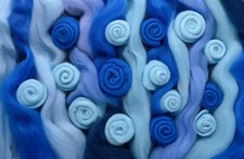 Blue MIX  Spinning Felting