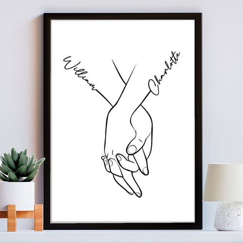 Names hands romantic gift - romantic,