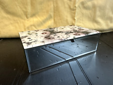 M&S mirrored Glass Jewellery Box - Botanical theme - 23cm Width x 6.5cm high