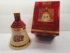 Wade Porcelain BELLS Old SCOTCH Whiskey Christmas 1996 BELLS Decanter  & Box
