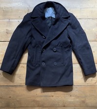 Original Vintage U.S. Navy Peacoat 1960s, Kersey Wool, Top Vintage Condition, S