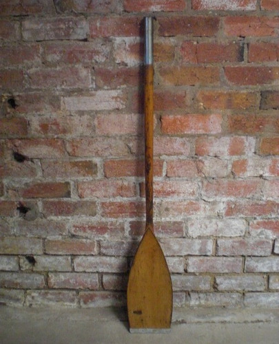 Vintage wood brass boat - &,