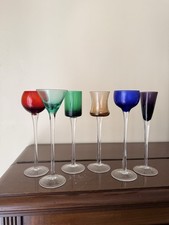 Vintage coloured stem glasses - stem,
