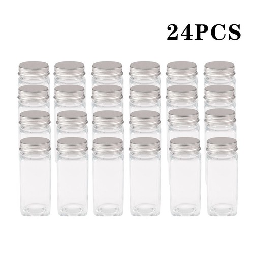 24pcs glass spice - 12/24pcs, jars