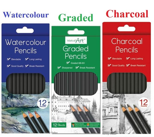 12x graded pencils drawing - 12x,