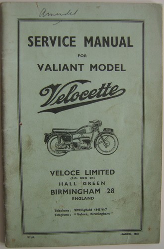 Velocette valiant model 1958 - velocette,