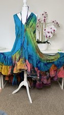 Boho Long Tiered Dress Mexican