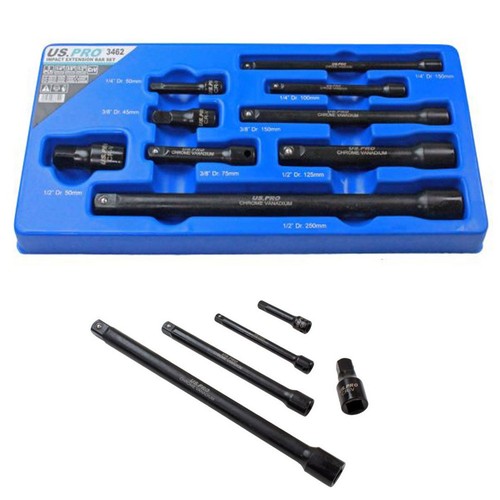 Pro tools 9pc 3 8 - us, 1/4"