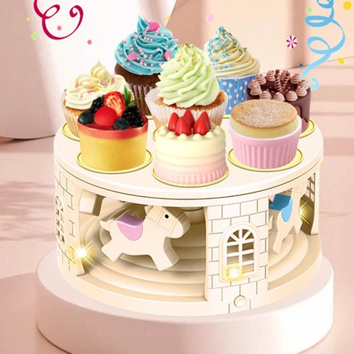 Revolving carousel cupcake - revolving,