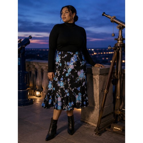 Donna taylor black blue floral - donna,