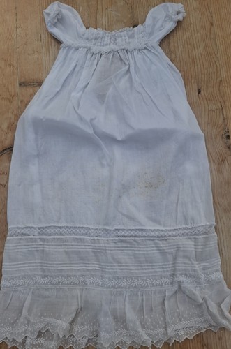 Antique long white doll - doll, dress