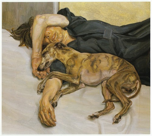 Whippet girl double portrait - &,