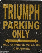 TRIUMPH rustic metal wall sign