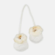 Baby Faux Fur Mittens Minimink White