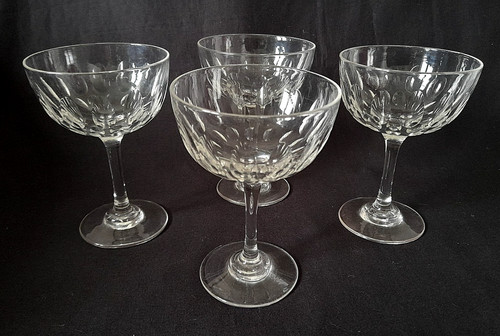 Antique glass champagne - 4,