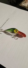 Pre-Rapala Storm Magnum Wiggle Wart Vintage Crankbait AV134 Metallic Green Scale