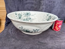 Large Antique N W P Co England Avondale Pattern Pottery Wash Basin or Bowl