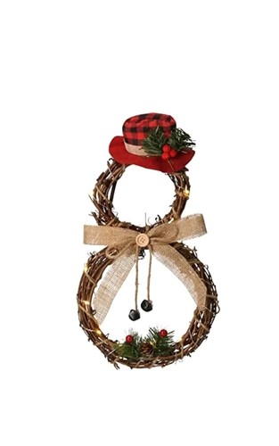 Lighted snowman frontdoor - snowman,