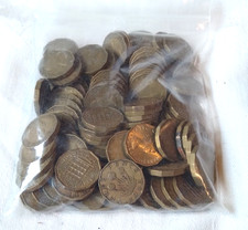 Brass threepences pre - 90,