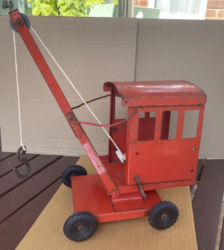 Antique tinplate crane - antique,