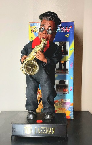 The jazzman animated toy plays - animated,
