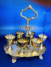 1860s Silver Plate Egg Cup Set