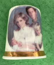 Finsbury Collectable fine bone China thimble the Royal Family Charles and Diana