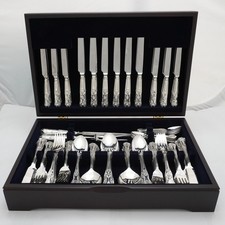 KINGS Design Sheffield Made Silver Service 116 Piece Canteen of Cutlery Set