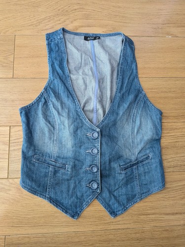 Ana blue denim waistcoat - denim, size