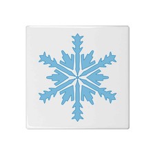 'Snowflake In Blue' 108mm Square Ceramic Tile (TD00027133)