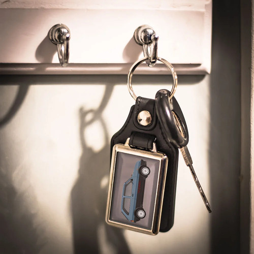 Retro leather look key - key,