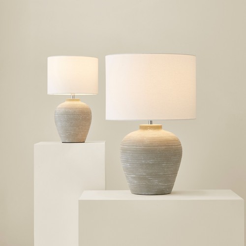 Reid grey ribbed ceramic - grey, table