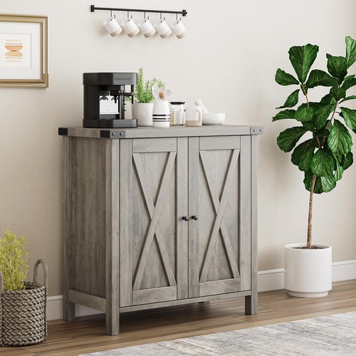 Farmhouse barn door sideboard - farmhouse,