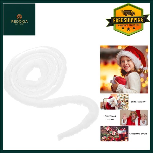White faux fur christmas craft - white,