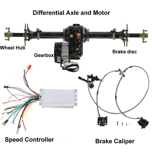 860mm rear axle - axle, electric