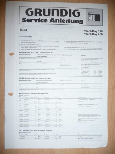 Service manual grundig yacht - service,