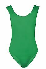 Ladies Nylon Sleeveless Leotard womens Bodysuit Shiny nylon stretch - Dance