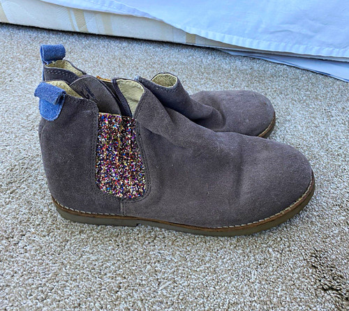 Mini boden girls - grey, suede