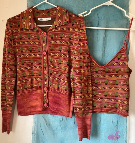 Zara set pink red orange - zara, set: