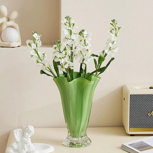 Glass vase flower pot - glass,