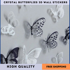 18pcs 3D Crystal Butterfly
