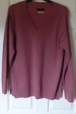 F&F Pure Cashmere V neck Plum