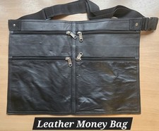 MARKET TRADER HEAVY DUTY 6 POCKET LEATHER MONEY BAG 