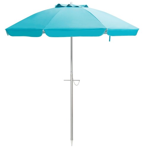 Beach umbrella with sand - beach,
