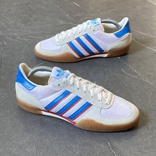 Vintage 1988 Adidas Indoor Model UK7.5 Made In Taiwan Rare OG White Blue Red